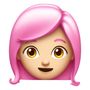 Nervous,cute,flirty, pink emoji sticker