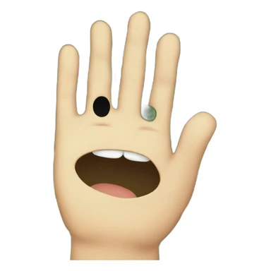 peeping through the palm sticker