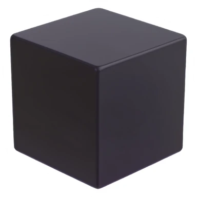 black cube in "glass" style sticker