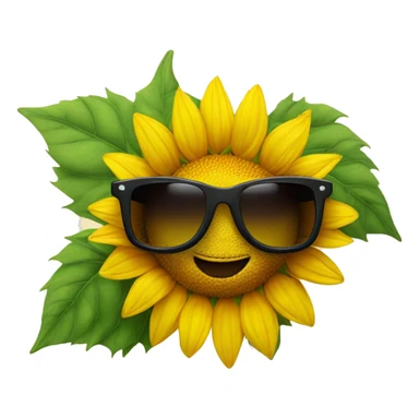 Sunflower wearing sunglasses sticker
