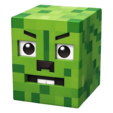 a creeper from the game Minecraft sticker
