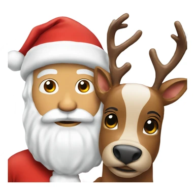 Santa Claus with Rudolf sticker