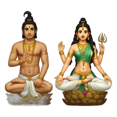 Shivji and parvatiji  sticker