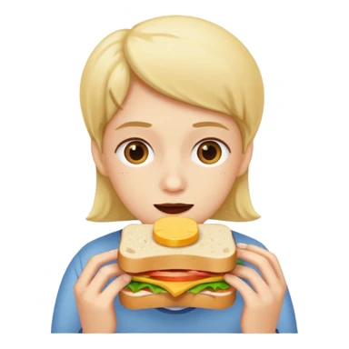 someone eating lunch sticker