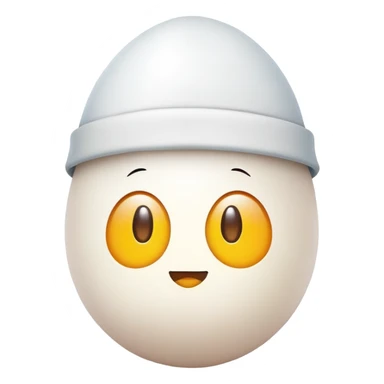 Egg with hat sticker