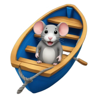 rat sur un bateau sticker
