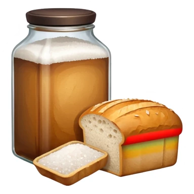 one simple a bottle of salt and a loaf of bread sticker