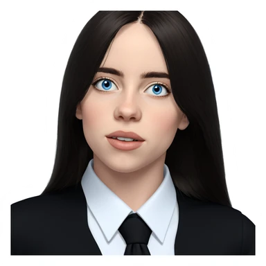 blue eyed girl in white shirt sticker