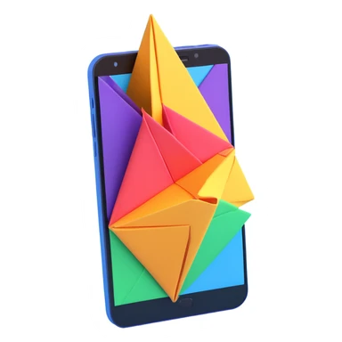 Un smartphone origami sticker