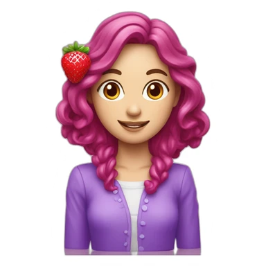 assiete avec des fraise des framboise et des mirtille violet sticker