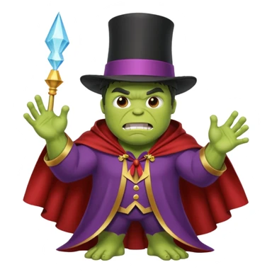 hulk fazendo magica  magico sticker