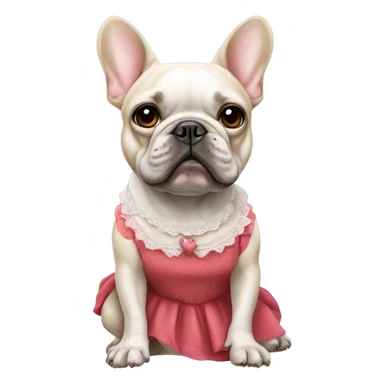 French Bulldog in a dress sticker