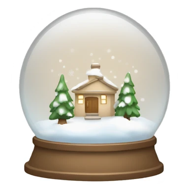 Beige snow globe sticker