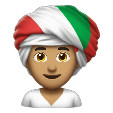 Homme avec drapeau Algérie sticker