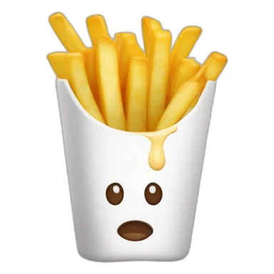 french fries with mayonnaise sticker