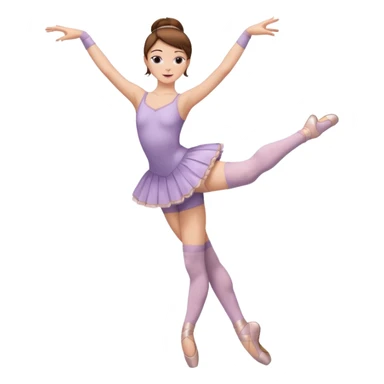 Ballet dancer in over the knee socks and brown hair sticker