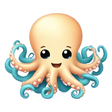 Kawaii octopus with peanut sticker