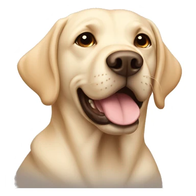 light beige labrador with brown folded ears sticker
