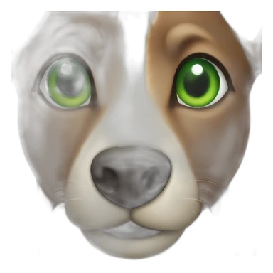 kelpie with green eyes sticker