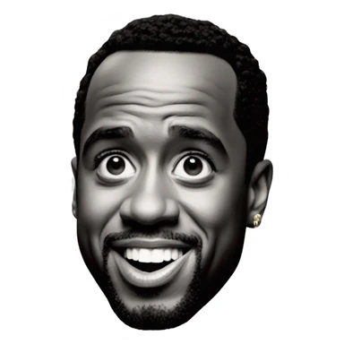 p Diddy with his tongue out rubbing his hands  sticker