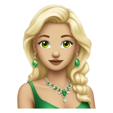 gorgeous blonde girl green eyes jewlery sticker