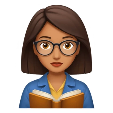 An emoji of a woman, a writer, aspiring novelist, with a book, a novel and storyteller sticker
