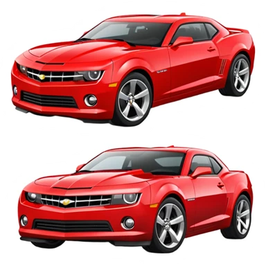 red minimalist Chevrolet Camaro sports car sticker