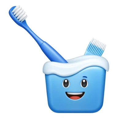 toothpaste and toothbrush sticker