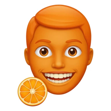 😬 orange teeth sticker