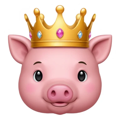 Porc avec couronne  sticker