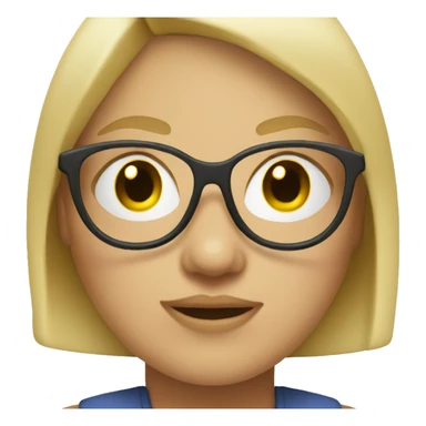 Fat blonde girl wearing glasses sticker
