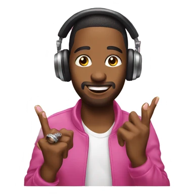 Pink nails DJ  sticker