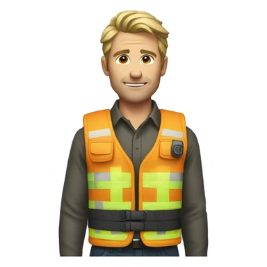 The man in the signal vest sticker