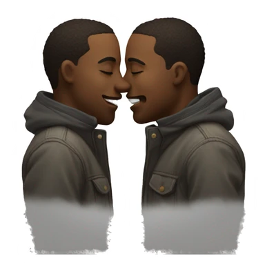 2 dudes kissing sticker