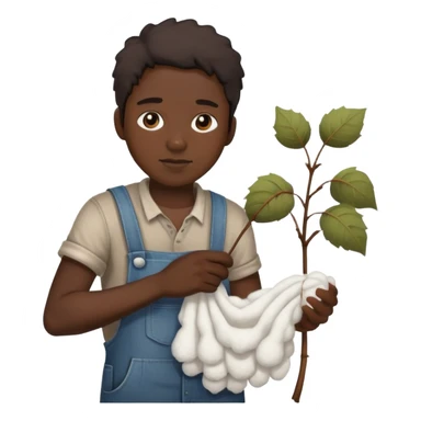 A slave picking cotton sticker