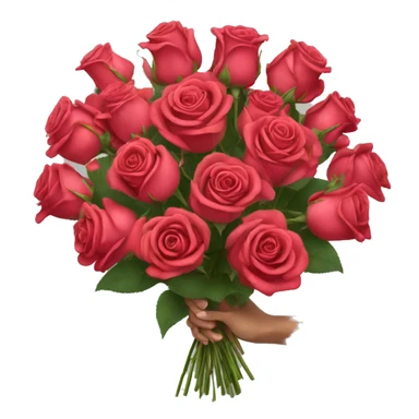 bouquet of 51 roses with a woman's hand sticker