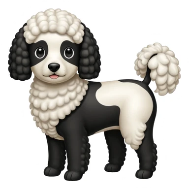 Un caniche blanco y otro caniche negro sticker