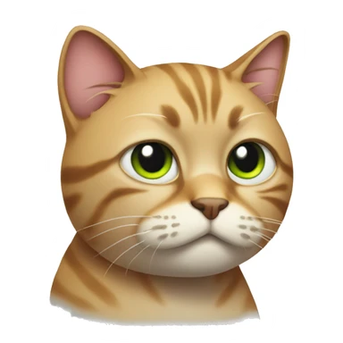 Disgusted emoji cat  sticker