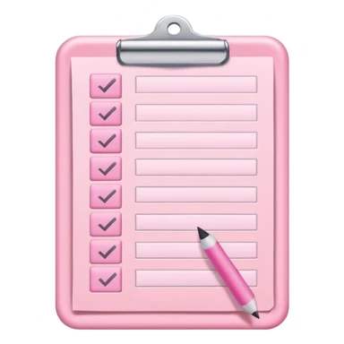 make a checklist with very girly pink tones. sticker