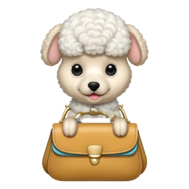 Poodle with purse sticker