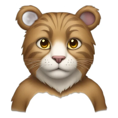 A cat in a bear's clothing sticker