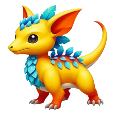 Elemental magical colorful exotic Pokémon-Fakémon-creature sticker