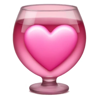 Pink heart with alcohol  sticker
