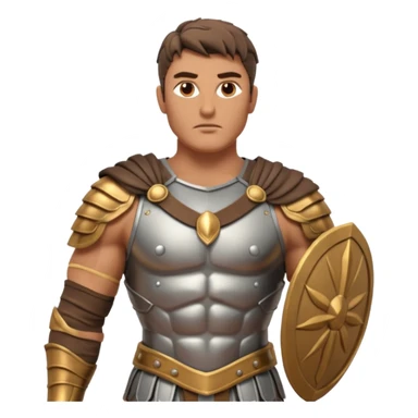 crea a un guerrero griego estoico, muy musculoso 3d, realista sticker