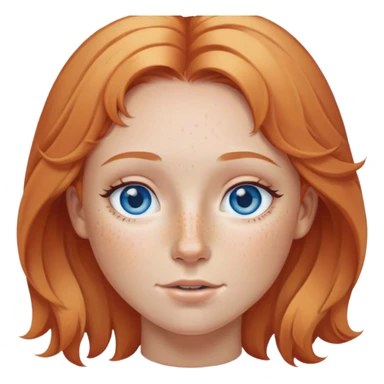 Freckles Strawberry blonde hair blue eyes nose ring  sticker