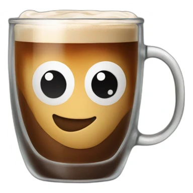 Cortado coffee in glass mug sticker