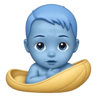 blue mutant baby sticker