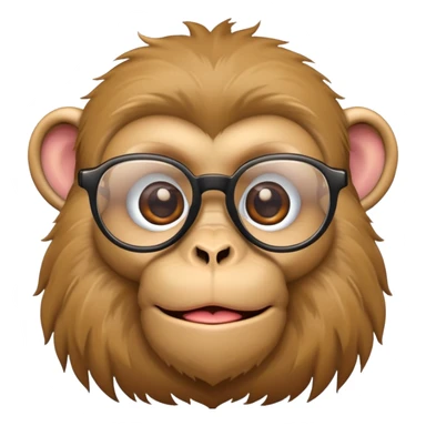 Singe avec des lunettes  sticker