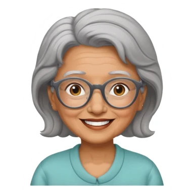 ABUELITA CON GAFAS SONRIENDO sticker