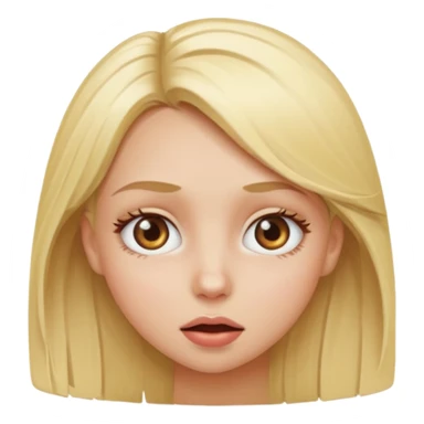 blonde girl popping sticker